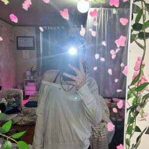 White Off-Shoulder Sweater